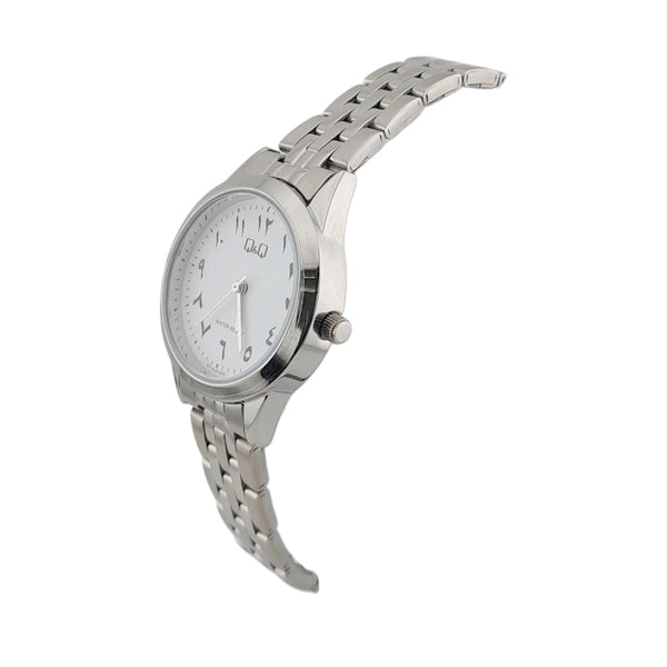Q&Q Watch By Citizen C01A-010PY Women Analog Watch with Silver Stainless Steel Strap