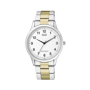 Q&Q Watch by Citizen C08A-003PY Men Analog Watch with Silver Stainless Steel Strap
