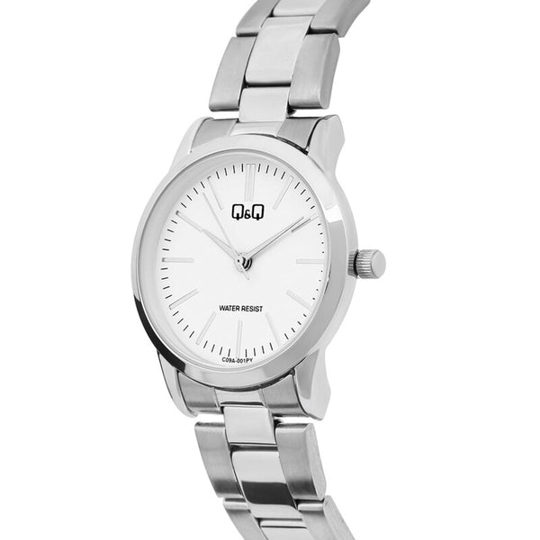 Q&Q Watch by Citizen C09A-001PY Women Analog Watch with Silver Stainless Steel Strap