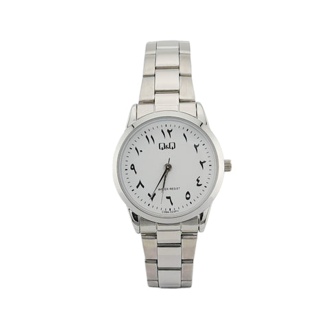 Q&Q Watch By Citizen C09A-023PY Women Analog Watch with Silver Stainless Steel Strap