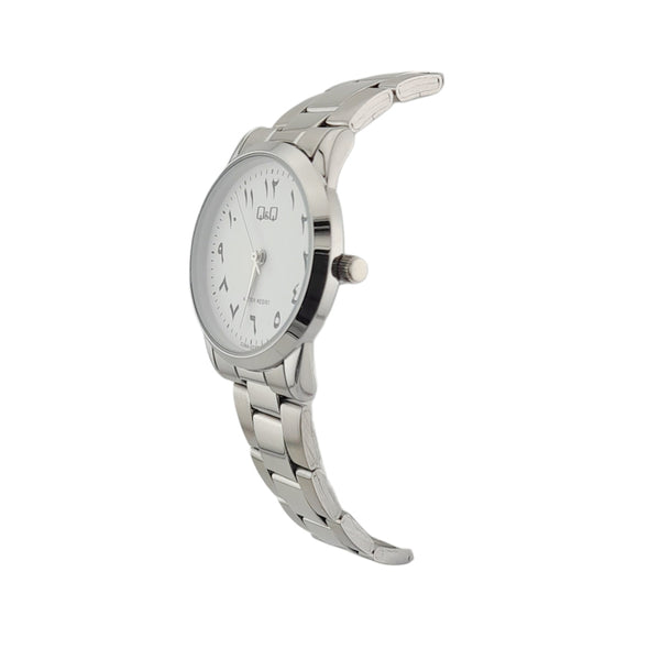 Q&Q Watch By Citizen C09A-023PY Women Analog Watch with Silver Stainless Steel Strap