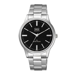 Q&Q Watch by Citizen C214J202Y Men Analog Watch with Silver Stainless Steel Strap