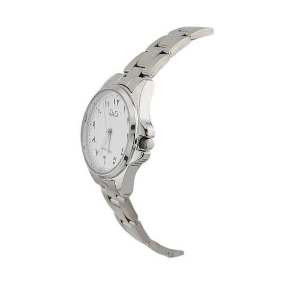 Q&Q Watch By Citizen C37A-019PY Women Analog Watch with Silver Stainless Steel Strap