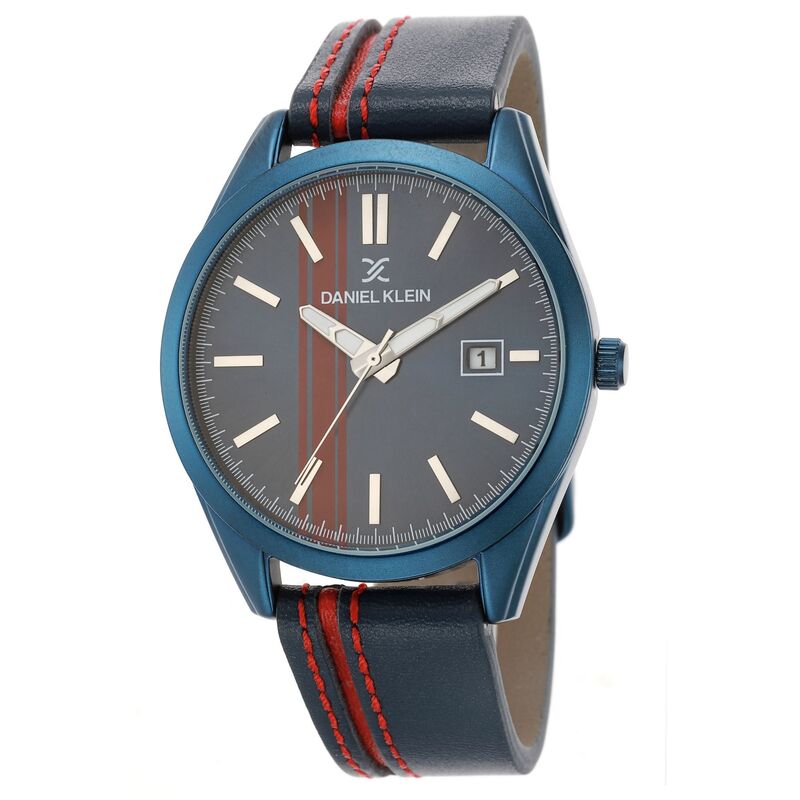 Daniel Klein Premium Men's Analog Watch DK.1.12494-6 Blue Genuine Leather Strap Watch | Watch for Men