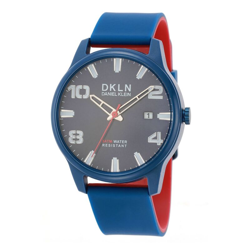 Daniel Klein DKLN Men's Analog Watch DK.1.12504-4 Blue Silicone Strap Watch | Watch for Men