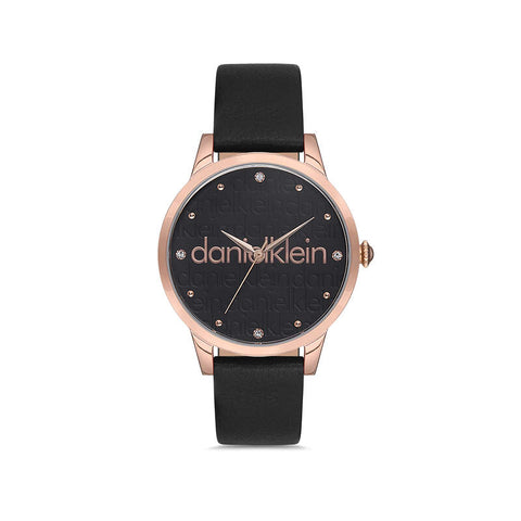 Daniel Klein Trendy Women's Analog Watch DK.1.12693-1 with Black Leather Strap | Watch for Women