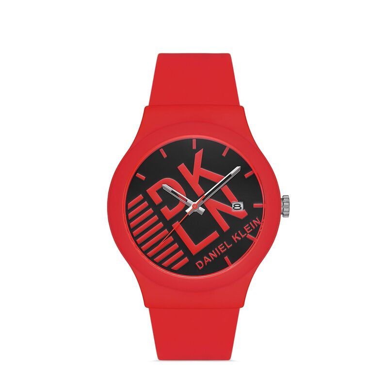 Daniel Klein DKLN Men's Analog Watch DK.1.12976-2 Red Silicone Strap Watch | Watch for Men