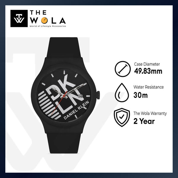 Daniel Klein DKLN Men's Analog Watch DK.1.12976-3 Black Silicone Strap Watch | Watch for Men