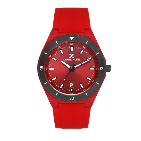 Daniel Klein DKLN Men's Analog Watch DK.1.12979-5 Red Silicone Strap Watch | Watch for Men