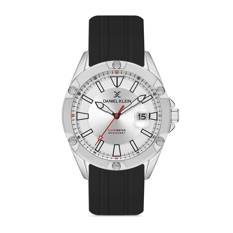 Daniel Klein Premium Men's Analog Watch DK.1.13027-1 Black Silicone Strap Watch | Watch for Men