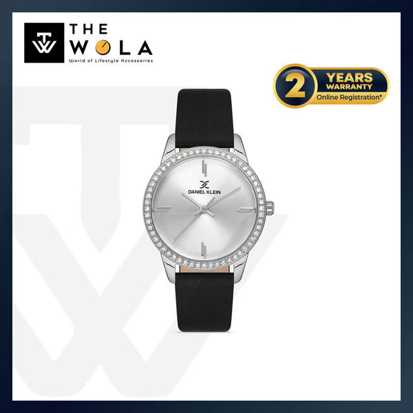 Daniel Klein Premium Women's Analog Watch DK.1.13030-1 Black Genuine Leather Strap Watch | Watch for Ladies