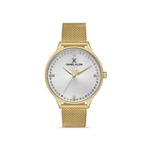 Daniel Klein Premium Women's Analog Watch DK.1.13043-3 Gold Mesh Strap Watch | Watch for Ladies