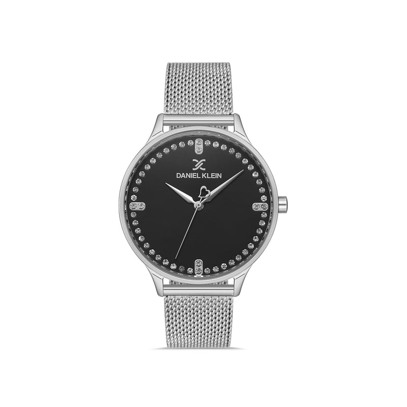 Daniel Klein Premium Women's Analog Watch DK.1.13043-6 Silver Mesh Strap Watch | Watch for Ladies