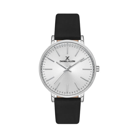 Daniel Klein Premium Women's Analog Watch DK.1.13046-1 Black Genuine Leather Strap Watch | Watch for Ladies