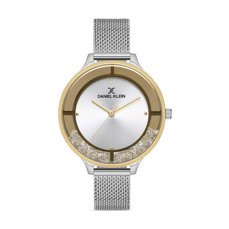 Daniel Klein Premium Women's Analog Watch DK.1.13047-5 Silver Mesh Strap Watch | Watch for Ladies