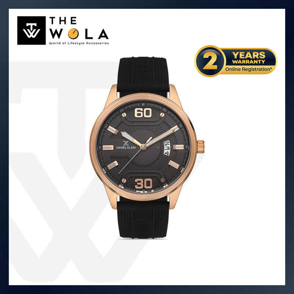 Daniel Klein Premium Men's Analog Watch DK.1.13063-5 Black Silicone Strap Watch | Watch for Men