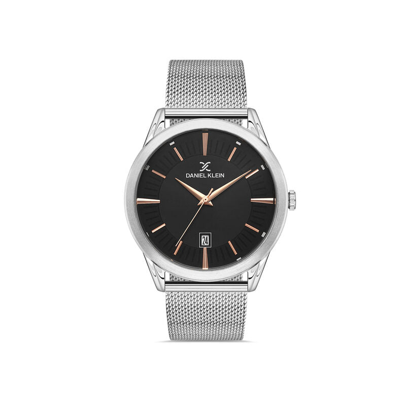 Daniel Klein Premium Men's Analog Watch DK.1.13077-1 Silver Mesh Strap Watch | Watch for Men