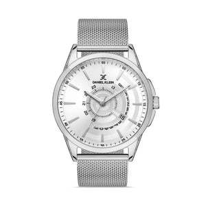 Daniel Klein Premium Men's Analog Watch DK.1.13080-1 Silver Mesh Strap Watch | Watch for Men