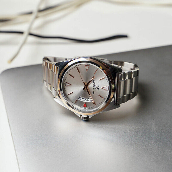 Daniel Klein Premium Men's Analog Watch DK.1.13081-3 Silver Stainless Steel Strap Watch | Watch for Men