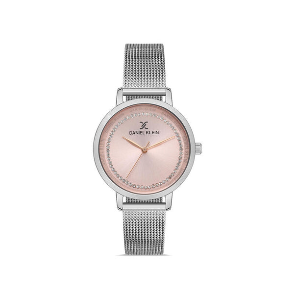 Daniel Klein Premium Women's Analog Watch DK.1.13096-5 Silver Mesh Strap Watch | Watch for Ladies
