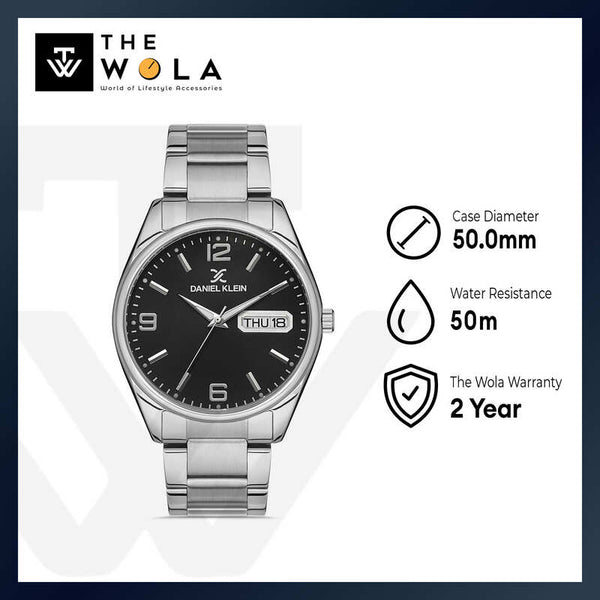 Daniel Klein Premium Men's Analog Watch DK.1.13128-5 Silver Stainless Steel Strap Watch | Watch for Men