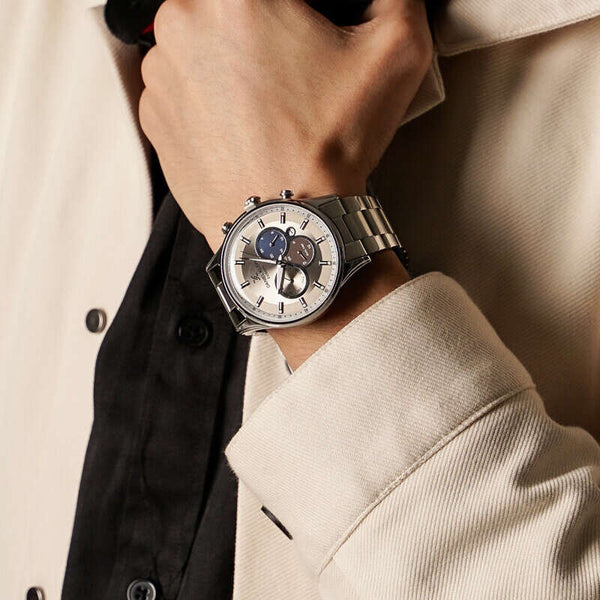 Daniel Klein Exclusive Men's Chronograph Watch DK.1.13138-2 Silver Stainless Steel Strap Watch | Watch for Men