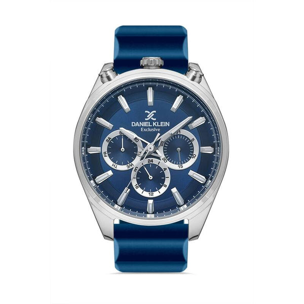 Daniel Klein Exclusive Men's Chronograph Watch DK.1.13144-2 Blue Genuine Leather Strap Watch | Watch for Men