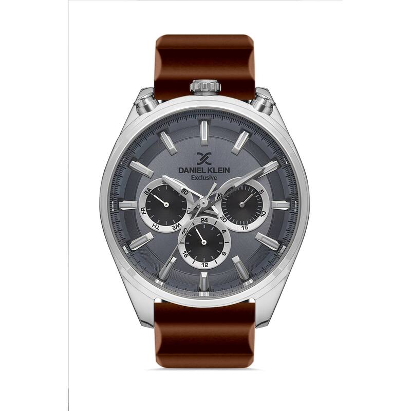 Daniel Klein Exclusive Men's Chronograph Watch DK.1.13144-3 Brown Genuine Leather Strap Watch | Watch for Men