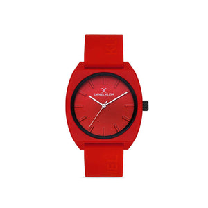 Daniel Klein DKLN Men's Analog Watch DK.1.13154-3 Red Silicone Strap Watch | Watch for Men