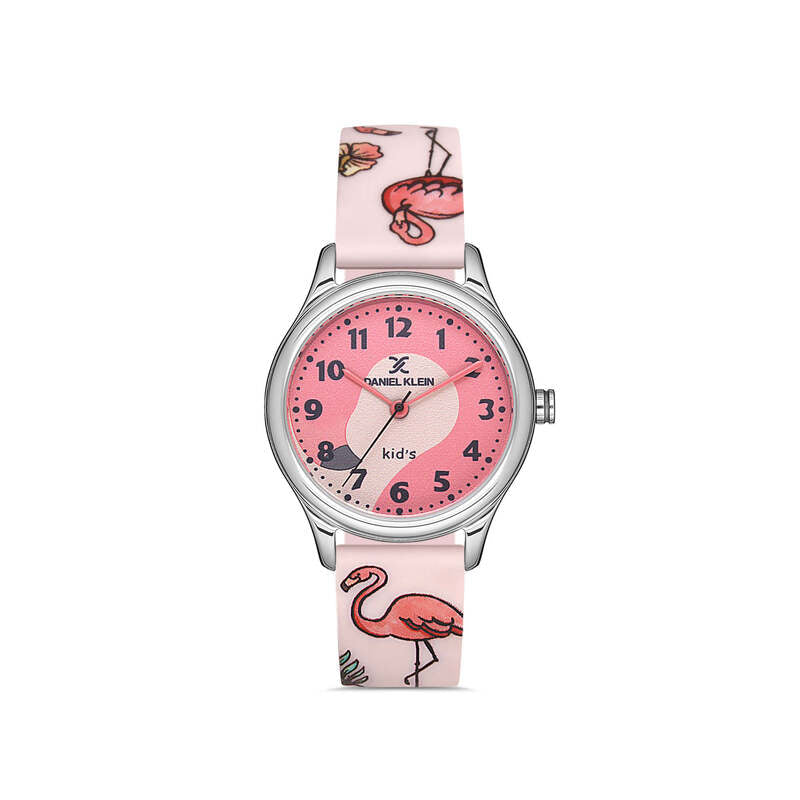 Daniel Klein Girls' Analog Watch DK.1.13181-1 Pink Silicone Strap Watch | Watch for Kids