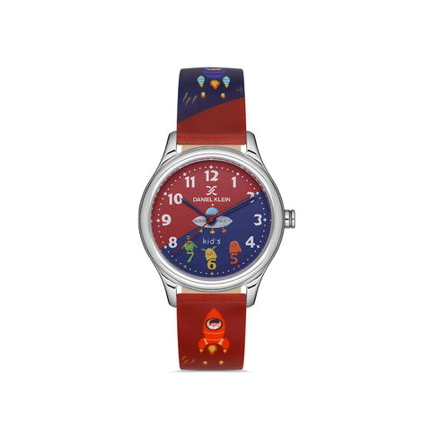 Daniel Klein Boys' Analog Watch DK.1.13182-3 Red Silicone Strap Watch | Watch for Kids