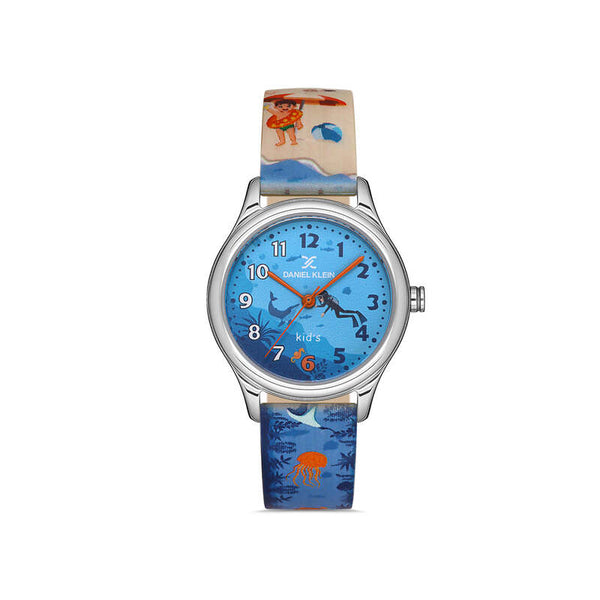 Daniel Klein Boys' Analog Watch DK.1.13182-4 Blue Silicone Strap Watch | Watch for Kids