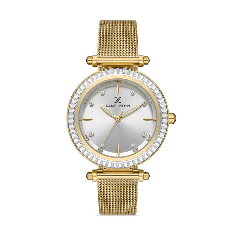 Daniel Klein Premium Women's Analog Watch DK.1.13185-2 Gold Mesh Strap Watch | Watch for Ladies