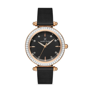 Daniel Klein Premium Women's Analog Watch DK.1.13185-5 Black Mesh Strap Watch | Watch for Ladies