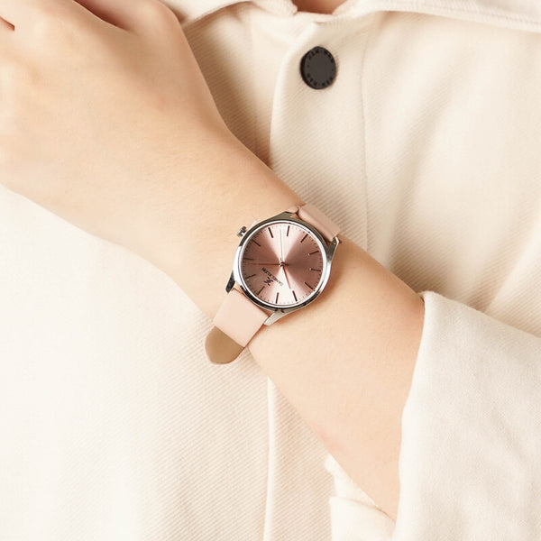 Daniel Klein Premium Women's Analog Watch DK.1.13196-4 Pink Genuine Leather Strap Watch | Watch for Ladies