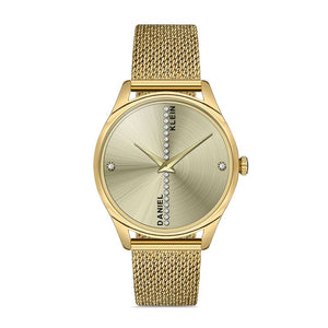 Daniel Klein Premium Women's Analog Watch DK.1.13197-5 Gold Mesh Strap Watch | Watch for Ladies
