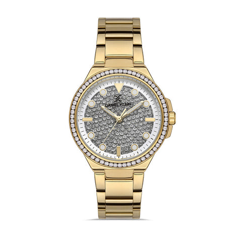 Daniel Klein Premium Women's Analog Watch DK.1.13207-2 Gold Stainless Steel Strap Ladies Watch | Watch for Women