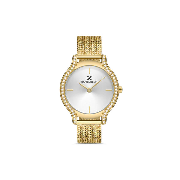 Daniel Klein Premium Women's Analog Watch DK.1.13208-2 Gold Mesh Strap Watch | Watch for Ladies