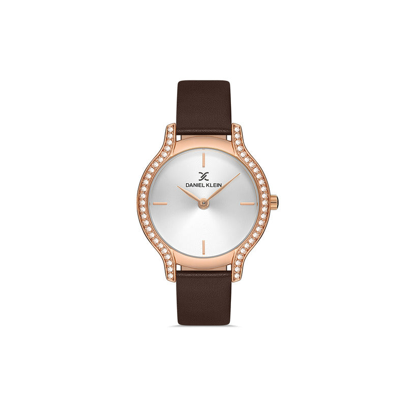 Daniel Klein Premium Women's Analog Watch DK.1.13209-2 Brown Genuine Leather Strap Watch | Watch for Ladies