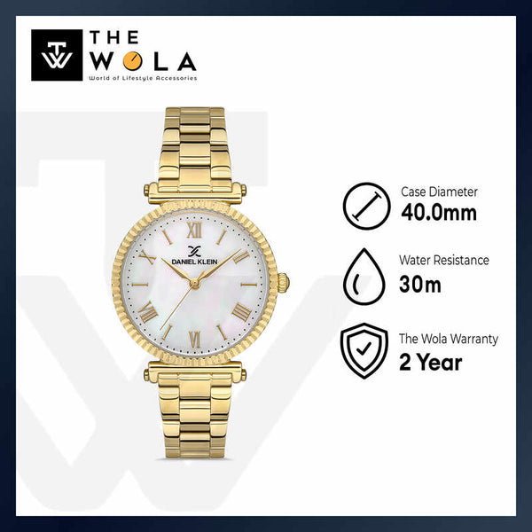 Daniel Klein Premium Women's Analog Watch DK.1.13210-4 Gold Stainless Steel Strap Watch | Watch for Ladies