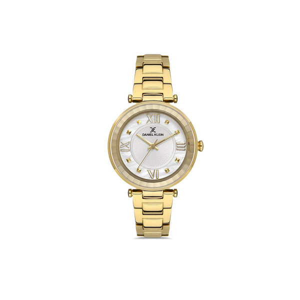 Daniel Klein Premium Women's Analog Watch DK.1.13231-3 Gold Stainless Steel Strap Watch | Watch for Ladies