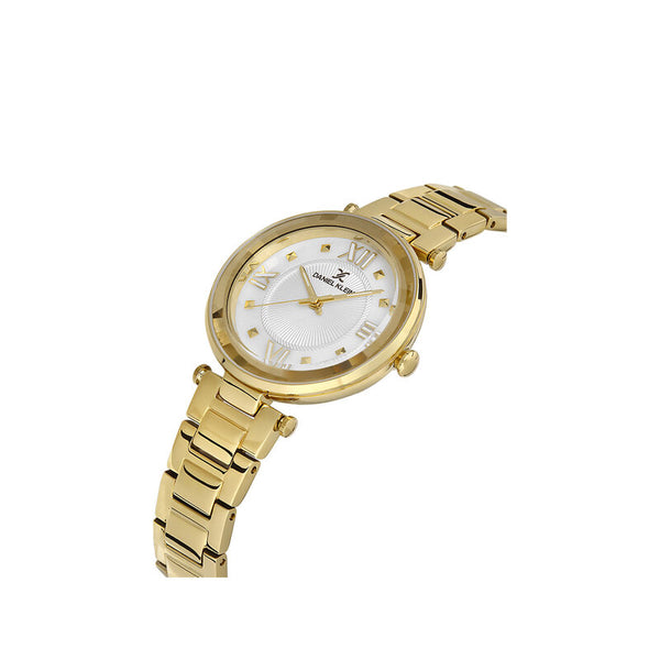 Daniel Klein Premium Women's Analog Watch DK.1.13231-3 Gold Stainless Steel Strap Watch | Watch for Ladies