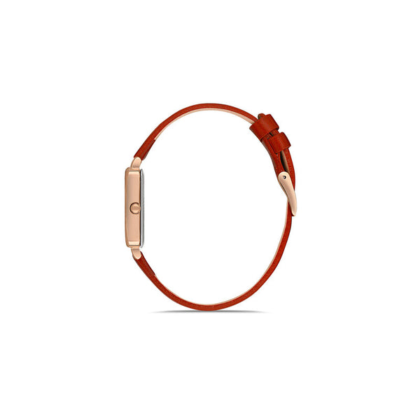 Daniel Klein FIORD Women's Analog Watch DK.1.13232-6 Red Genuine Leather Strap Watch | Watch for Ladies
