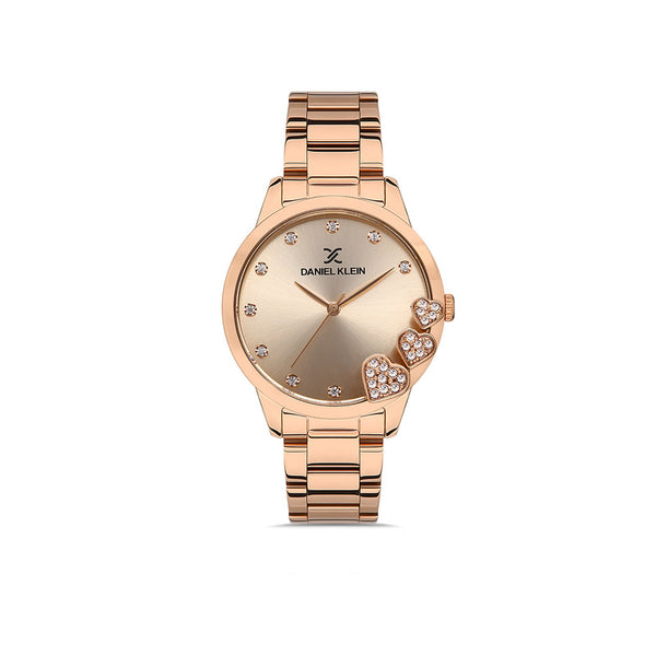 Daniel Klein Trendy Women's Analog Watch DK.1.13239-2 Rose Gold Stainless Steel Strap Watch | Watch for Ladies