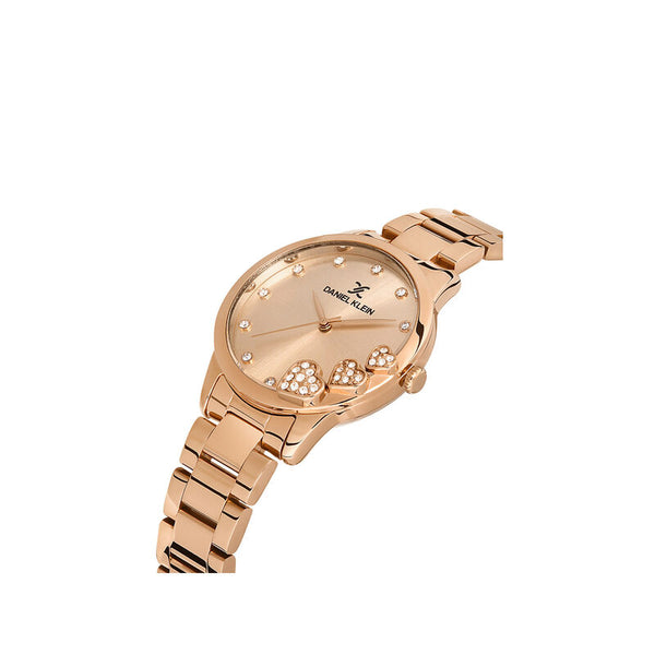 Daniel Klein Trendy Women's Analog Watch DK.1.13239-2 Rose Gold Stainless Steel Strap Watch | Watch for Ladies