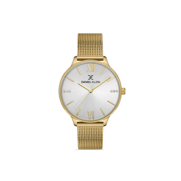 Daniel Klein Premium Women's Analog Watch DK.1.13246-4 Gold Mesh Strap Watch | Watch for Ladies