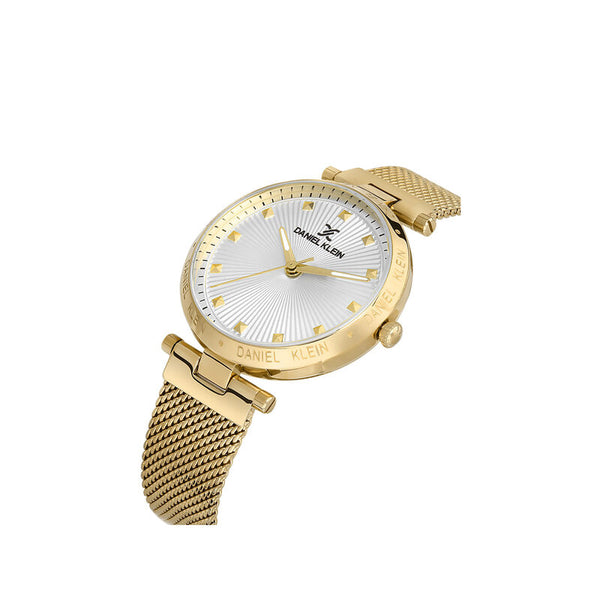 Daniel Klein Premium Women's Analog Watch DK.1.13262-5 Gold Mesh Strap Watch | Watch for Ladies
