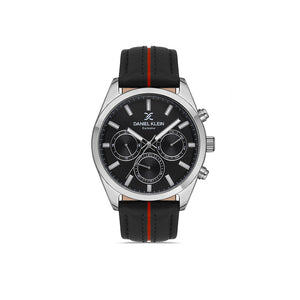 Daniel Klein Exclusive Men's Chronograph Watch DK.1.13314-2 Black Genuine Leather Strap Watch | Watch for Men