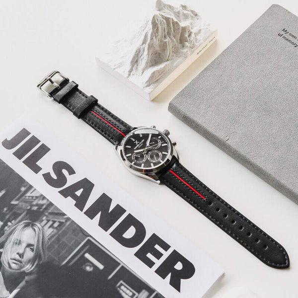 Daniel Klein Exclusive Men's Chronograph Watch DK.1.13314-2 Black Genuine Leather Strap Watch | Watch for Men
