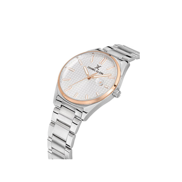 Daniel Klein Premium Men's Analog Watch DK.1.13324-3 Silver Stainless Steel Strap Watch | Watch for Men